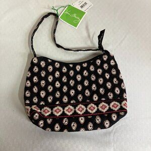 Vera Bradley Women's Classic Black Retired Hobo Bag Tote Purse Pretty Handbag